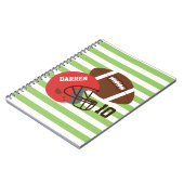 Carnet Football américain et casque rouge (Côté gauche)