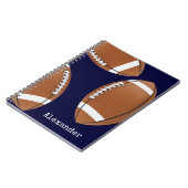 Carnet Football avec nom monogrammé  Bleu marine (Côté gauche)