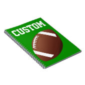 Carnet Football Custom Player ou Team Name Sports (Côté Droit)