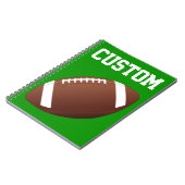 Carnet Football Custom Player ou Team Name Sports (Côté gauche)