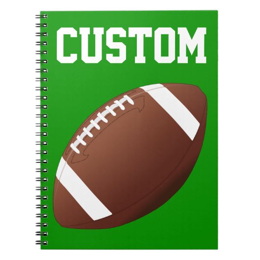 Carnet Football Custom Player ou Team Name Sports (Devant)