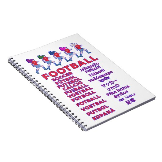 Carnet Football en plusieurs langues -Fußball Calcio Soc (Côté Droit)