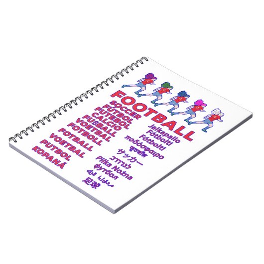 Carnet Football en plusieurs langues -Fußball Calcio Soc (Côté gauche)