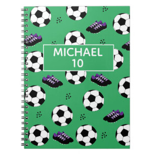 Carnet Football Personnalisé Nom Et Numéro Vert