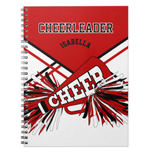 Carnet For a Cheerleader - Red, White & Black