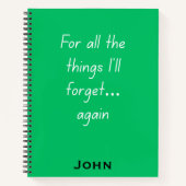 Carnet For All the Things I’ll Forget Notebook Quotes (Devant)