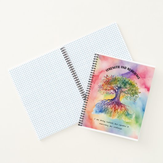 Carnet Force et résilience Affirmation positive (Intérieur)