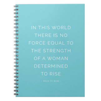 Carnet Force Femme Inspirationnel Citation Notebook bleu