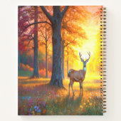 Carnet Forest Flowers and Deer Colorful Art (Dos)