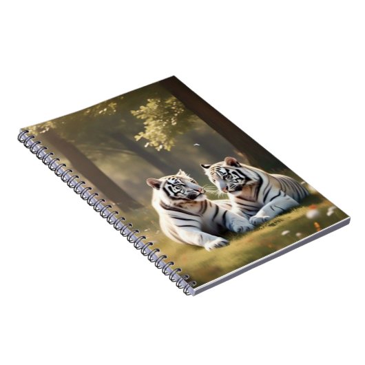 Carnet Forest Stillness – White Tigers Notebook (Côté Droit)