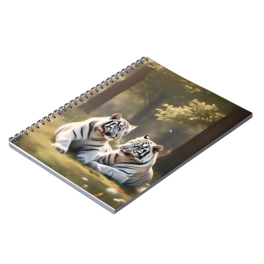 Carnet Forest Stillness – White Tigers Notebook (Côté gauche)