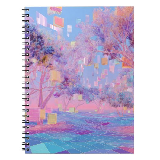 Carnet forestier Glitchcore Pastel Dream (Devant)