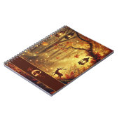 Carnet Forêt automnale dorée personnalisée (Côté gauche)