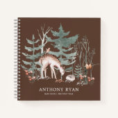 Carnet Forêt boisée rustique Animaux Bébé Première année  (Devant)