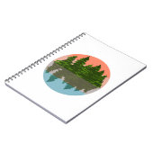 Carnet Forêt Coucher Nature Pins Arbres (Côté gauche)