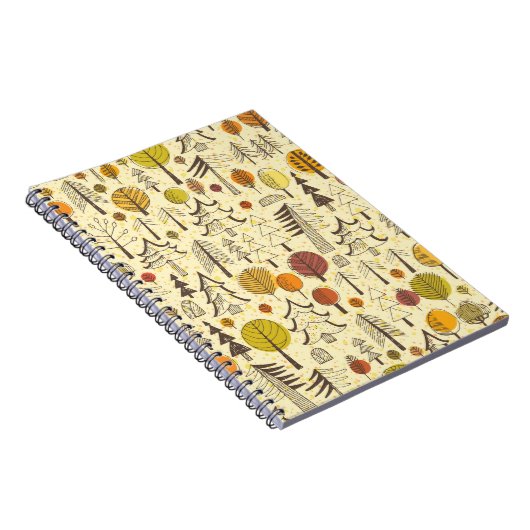 Carnet Forêt d'automne : Motif graphique transparent. (Côté Droit)