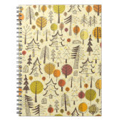 Carnet Forêt d'automne : Motif graphique transparent. (Devant)