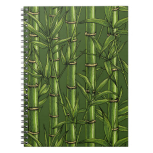 Carnet Forêt de bambou en vert