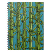 Carnet Forêt de bambou sur bleu (Devant)