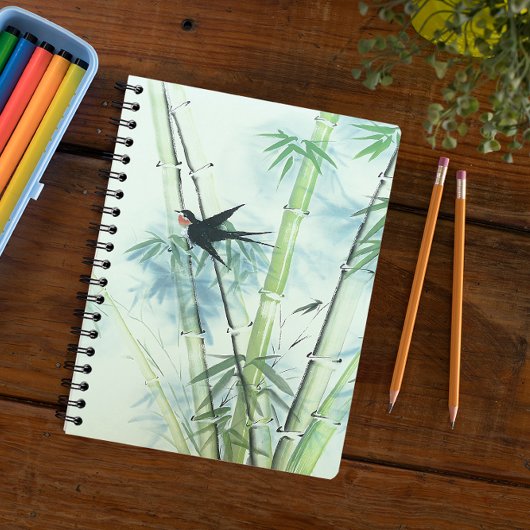 Carnet Forêt de bambou - vert