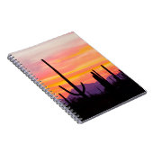 Carnet Forêt de Cactus du Saguaro au coucher du soleil (Côté Droit)