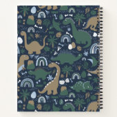 Carnet Forêt de dinosaures rustique Préhistorique Personn (Dos)