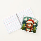 Carnet Forêt de fête – L'ours du Père Noël parmi les pins (Intérieur)