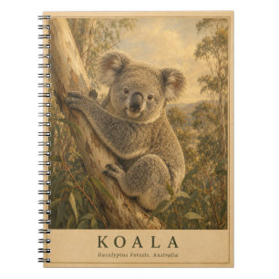 Carnet Forêt de Koalas et d'Eucalyptus VINTAGE