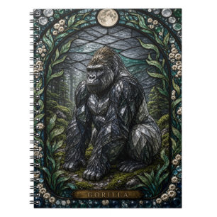 Carnet Forêt de mousse de gorille Illumina vitrail