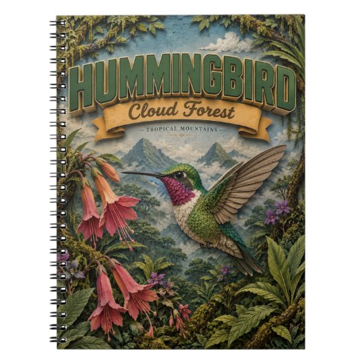 Carnet Forêt de nuages de colibri POPCUT (Devant)