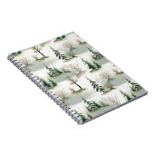 Carnet Forêt d'hiver : Flou vert à main (Côté Droit)