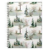 Carnet Forêt d'hiver : Flou vert à main (Devant)