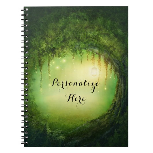 Carnet Forêt Dreamy Enchantée & Lumières Rustique Personn (Devant)
