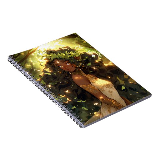 Carnet Forêt Elf Africain-Américain Imaginaire Noir Art (Côté Droit)