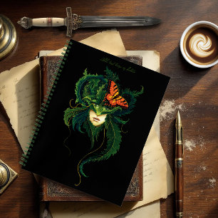 Carnet Forêt Envoûtante Dryade Femme Papillon Fantaisie