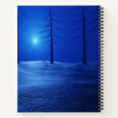 Carnet Forêt esthétique paysage bleu foncé motivation (Dos)