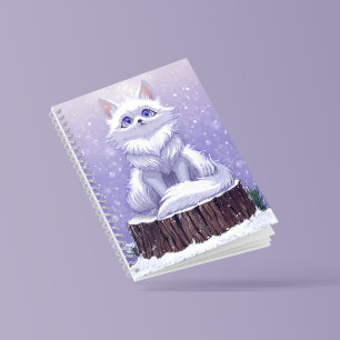 Carnet Forêt hivernale : renard sauvage fantaisiste migno