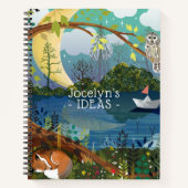 Carnet Forêt illustrée pour enfants Fox (Devant)