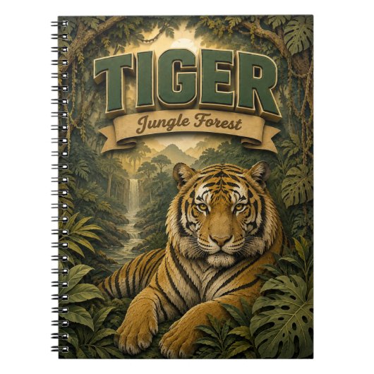 Carnet Forêt Jungle Tigre POPCUT (Devant)
