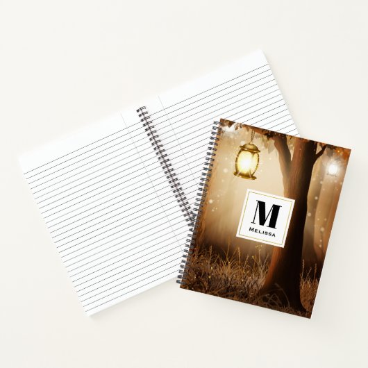 Carnet Forêt magique avec lumières des fées Monogramme (Intérieur)