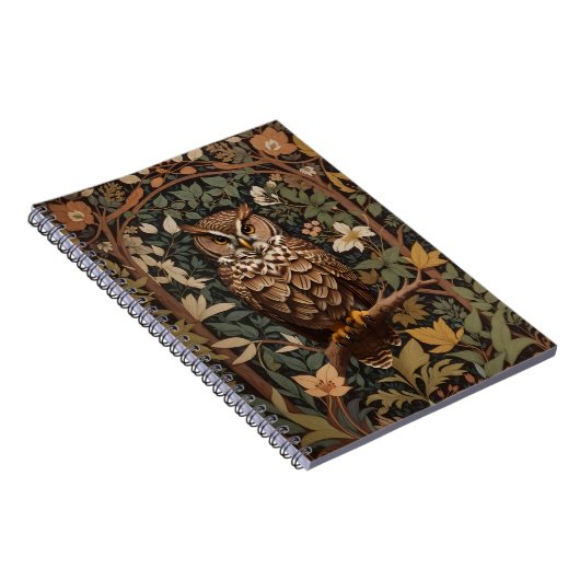 Carnet Forêt majestueuse de chouette à cornes (Côté Droit)