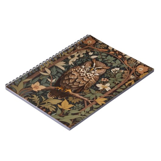 Carnet Forêt majestueuse de chouette à cornes (Côté gauche)