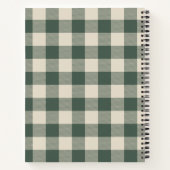 Carnet Forêt moderne Vert Plaid Rustique Photo Noël (Dos)