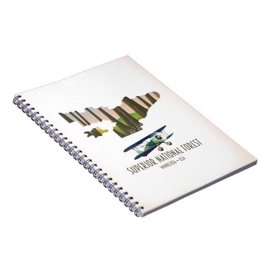 Carnet Forêt nationale supérieure Minnesota carte vintage (Côté Droit)