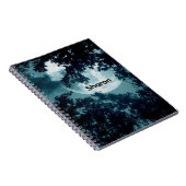 Carnet Forêt nocturne enchanteresse avec Pleine lune pers (Côté Droit)