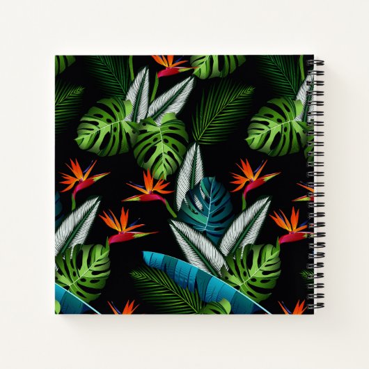 Carnet Forêt noire feuillage vert feuille (Dos)