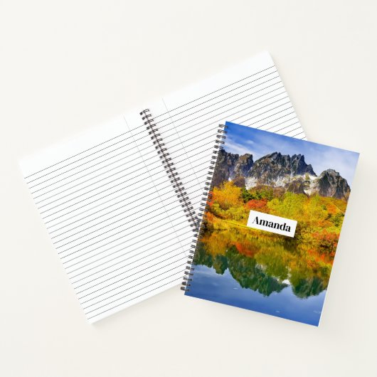 Carnet Forêt paysagère pittoresque et montagnes (Intérieur)
