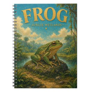 Carnet Forêt pluviale de grenouille Zones humides Aquarel