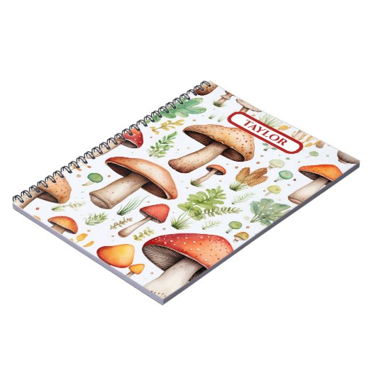 Carnet Forêt rustique de champignons (Côté gauche)