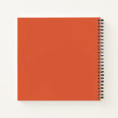 Carnet Forêt rustique orange vert blanc floral invité (Dos)